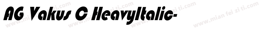 AG Vakus C HeavyItalic字体转换
